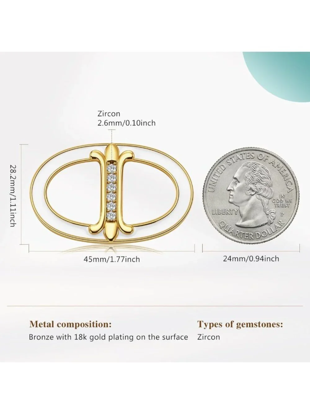 Elegant Oval Silk Scarf Ring, 18K Gold Plated Accessory for Women